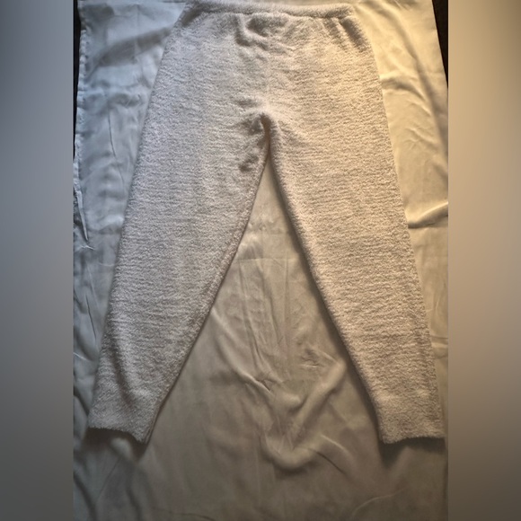 Cupcakes and Cashmere 2pc White Fleece Lounge Pajama Set Womens L Soft Cozy - Picture 4 of 11